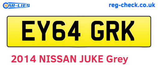 EY64GRK are the vehicle registration plates.