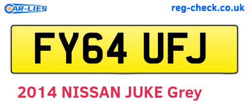 FY64UFJ are the vehicle registration plates.