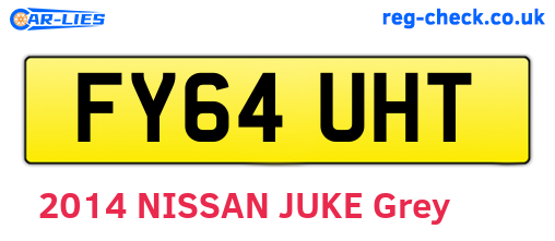 FY64UHT are the vehicle registration plates.