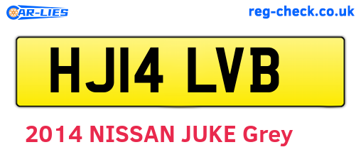 HJ14LVB are the vehicle registration plates.