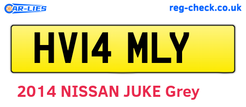 HV14MLY are the vehicle registration plates.