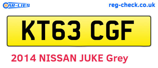 KT63CGF are the vehicle registration plates.