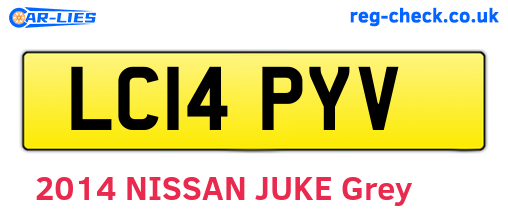 LC14PYV are the vehicle registration plates.