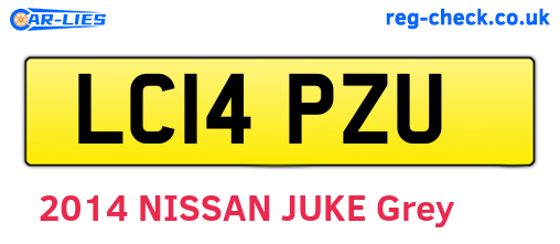 LC14PZU are the vehicle registration plates.