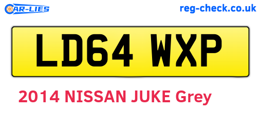 LD64WXP are the vehicle registration plates.