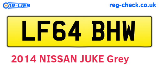 LF64BHW are the vehicle registration plates.