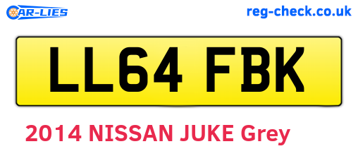 LL64FBK are the vehicle registration plates.