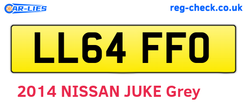 LL64FFO are the vehicle registration plates.
