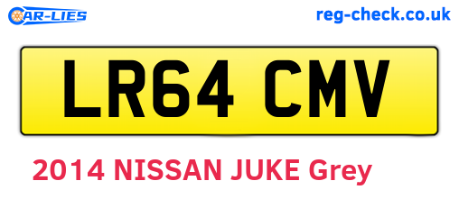 LR64CMV are the vehicle registration plates.