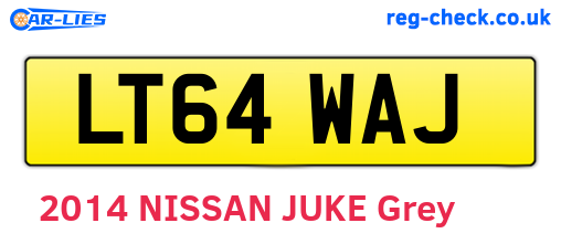 LT64WAJ are the vehicle registration plates.