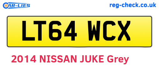 LT64WCX are the vehicle registration plates.