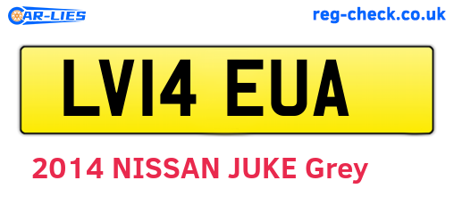LV14EUA are the vehicle registration plates.