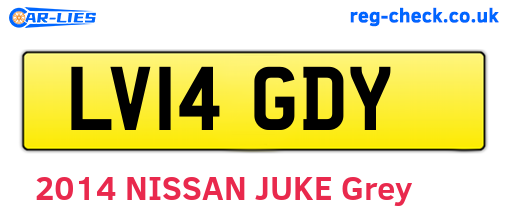LV14GDY are the vehicle registration plates.