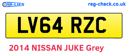 LV64RZC are the vehicle registration plates.