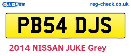 PB54DJS are the vehicle registration plates.