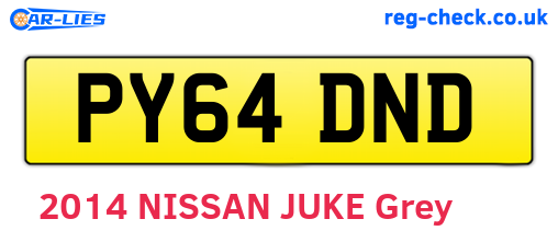 PY64DND are the vehicle registration plates.