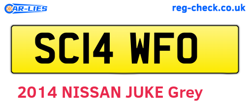 SC14WFO are the vehicle registration plates.