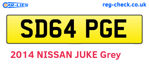 SD64PGE are the vehicle registration plates.