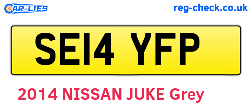 SE14YFP are the vehicle registration plates.