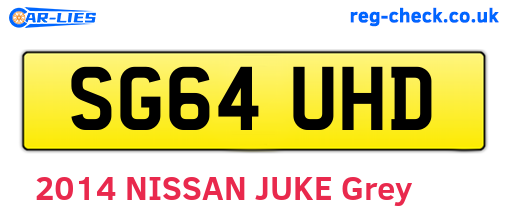 SG64UHD are the vehicle registration plates.