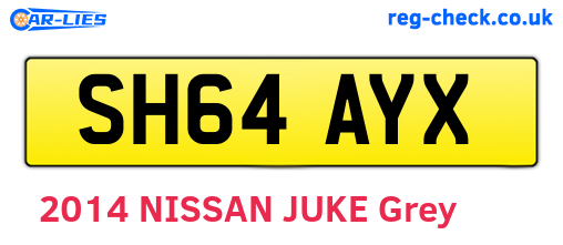SH64AYX are the vehicle registration plates.