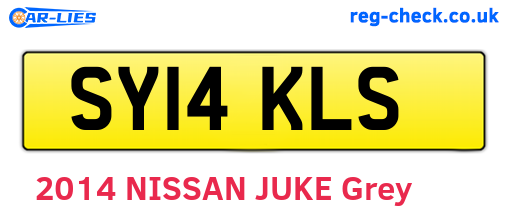 SY14KLS are the vehicle registration plates.