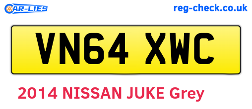 VN64XWC are the vehicle registration plates.