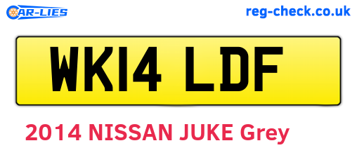 WK14LDF are the vehicle registration plates.