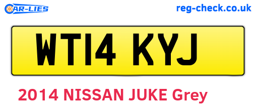 WT14KYJ are the vehicle registration plates.