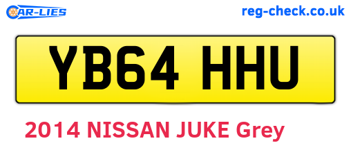 YB64HHU are the vehicle registration plates.