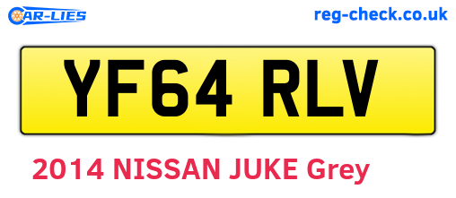 YF64RLV are the vehicle registration plates.