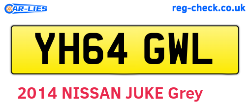 YH64GWL are the vehicle registration plates.