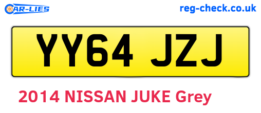 YY64JZJ are the vehicle registration plates.
