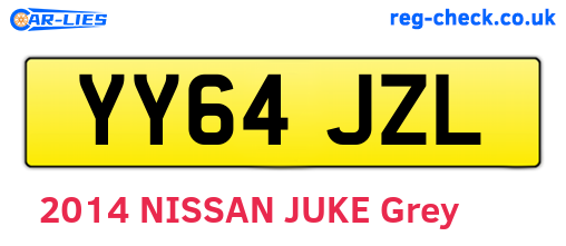 YY64JZL are the vehicle registration plates.