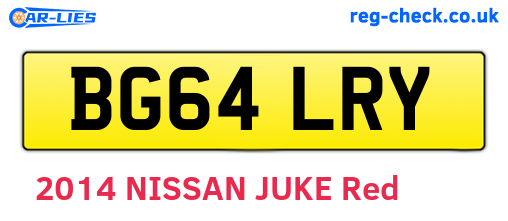 BG64LRY are the vehicle registration plates.