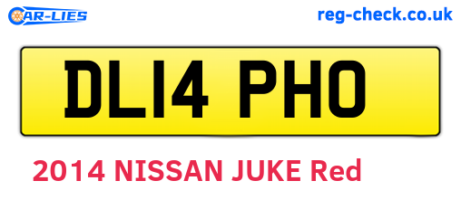 DL14PHO are the vehicle registration plates.