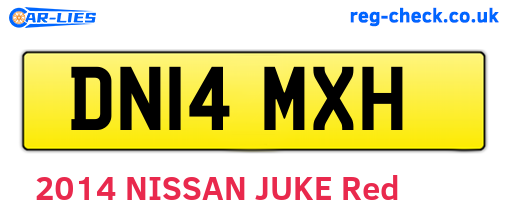 DN14MXH are the vehicle registration plates.