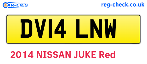DV14LNW are the vehicle registration plates.