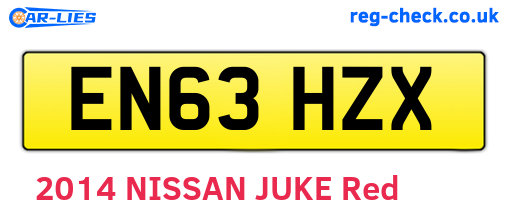 EN63HZX are the vehicle registration plates.