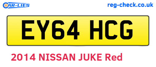 EY64HCG are the vehicle registration plates.