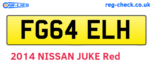 FG64ELH are the vehicle registration plates.