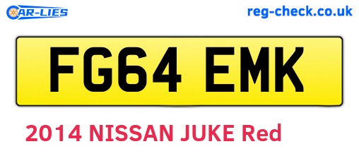 FG64EMK are the vehicle registration plates.