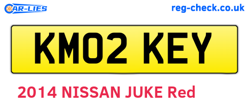 KM02KEY are the vehicle registration plates.