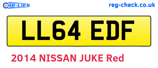 LL64EDF are the vehicle registration plates.