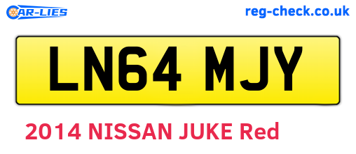LN64MJY are the vehicle registration plates.