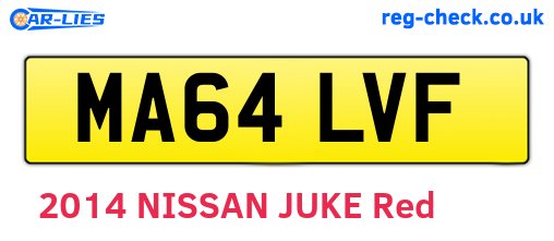 MA64LVF are the vehicle registration plates.