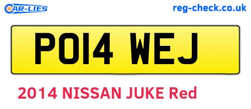 PO14WEJ are the vehicle registration plates.