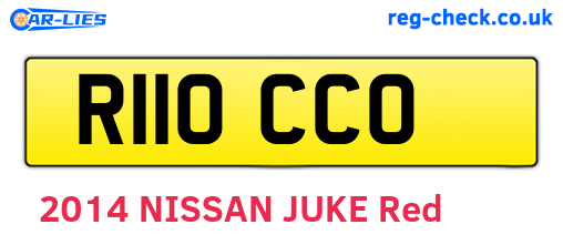 R110CCO are the vehicle registration plates.