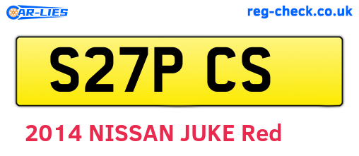 S27PCS are the vehicle registration plates.