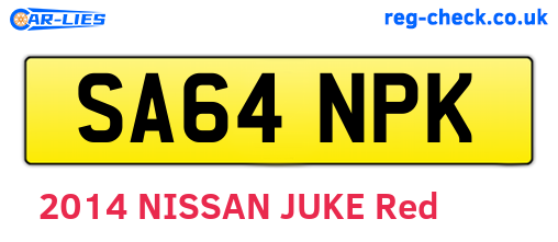 SA64NPK are the vehicle registration plates.